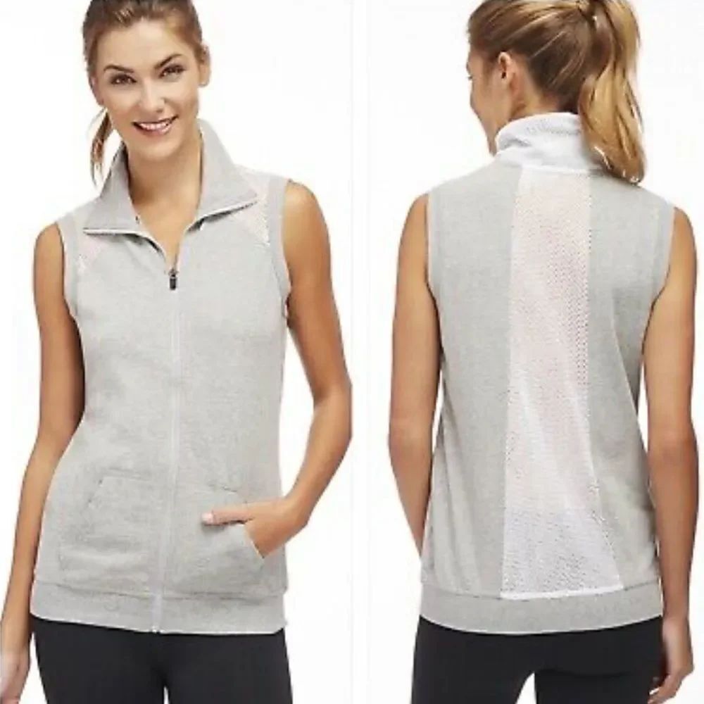 Fabletics Temecula gray zipper vest size small